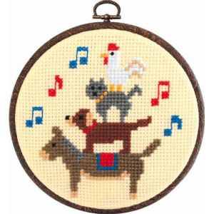 オリムパス オリムパス ししゅう製作キットフープ ブレーメンの音楽隊 7341