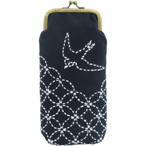 オリムパス オリムパス 刺し子キット がまぐちポーチ つばめと七宝つなぎ 308