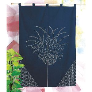 オリムパス オリムパス 刺し子キット のれん 紺 108