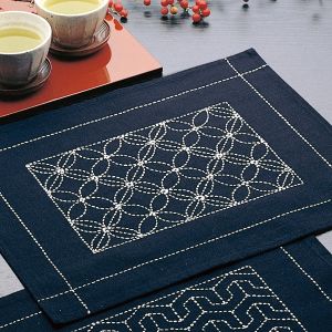 オリムパス オリムパス 刺し子キット ランチョンマット 七宝つなぎ 166