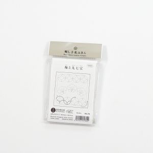 オリムパス オリムパス 刺し子 花ふきん布 パック 79 白 梅と丸七宝