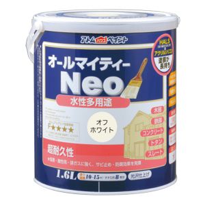アトムペイント アトムペイント 水性オールマイティーネオ 1.6L オフホワイト
