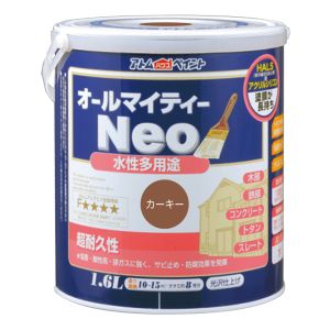 アトムペイント アトムペイント 水性オールマイティーネオ 1.6L カーキー
