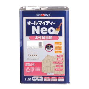 アトムペイント アトムペイント 水性オールマイティーネオ 14L ホワイト