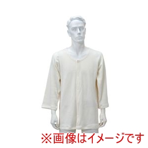 神戸生絲 神戸生絲 338926 BM5F 厚手 紳士 のびのびワンタッチ肌着7分袖 ホック付 秋冬用 オフホワイト M-L