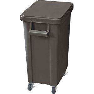 リス RISU リス 厨房用キャスターペール 蓋付 45L 排水栓付 ダークグレー