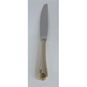 小林工業 小林工業 ラッキーウッド No.18400 18-10 ステンレス フレンチアクセント金彩 デザートナイフ 最中柄 鋸刃 219x23