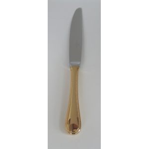 小林工業 小林工業 ラッキーウッド No.38400 18-10 ステンレス フレンチアクセント金仕上 デザートナイフ 最中柄 鋸刃 219x23