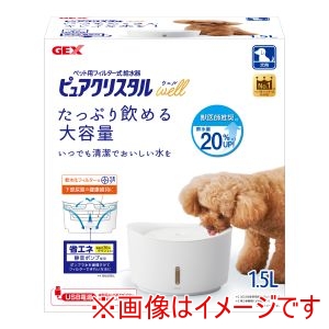 ジェックス GEX ジェックス ピュアクリスタル ウェル 1.5L 犬用 ホワイト