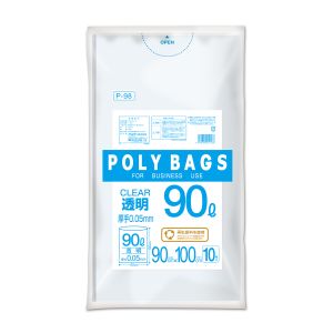 オルディ ORDIY オルディ P-98 ポリバッグビジネス90L 透明 10P