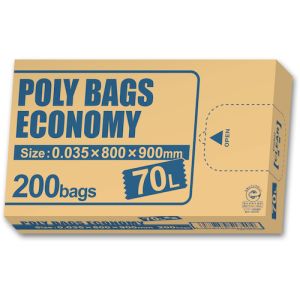 オルディ オルディ PBE-N70-200 ポリバッグエコノミーBOXゴミ袋 70L 0.035mm 透明 200P