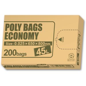 オルディ オルディ PBE-W45-200 ポリバッグエコノミーBOXゴミ袋 45L 0.025mm 乳白 200P
