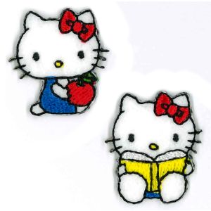 清原 KIYOHARA 清原 サンリオキャラクターズ ミニワッペン アイロン接着 KT キティ 2個入り RIO-3001 KIYOHARA