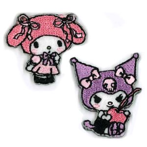清原 KIYOHARA 清原 サンリオキャラクターズ ミニワッペン アイロン接着 MM マイメロディ 2個入り RIO-3002 KIYOHARA