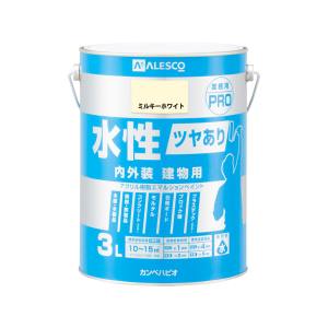 カンペハピオ KANSAI カンペハピオ 水性ツヤあり建物用PRO ミルキーホワイト 3L