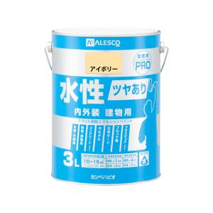 カンペハピオ KANSAI カンペハピオ 水性ツヤあり建物用PRO アイボリー 3L
