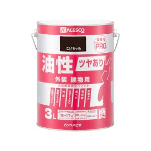 カンペハピオ KANSAI カンペハピオ 油性ツヤあり建物用PRO こげ茶色 3L