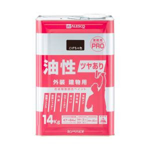 カンペハピオ KANSAI カンペハピオ 油性ツヤあり建物用PRO こげ茶色 14kg