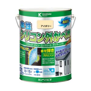 カンペハピオ KANSAI カンペハピオ 水性シリコン外かべ用 アイボリー 3L