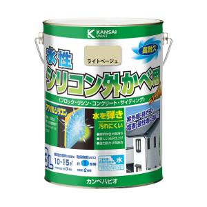 カンペハピオ KANSAI カンペハピオ 水性シリコン外かべ用 ライトベージュ 3L