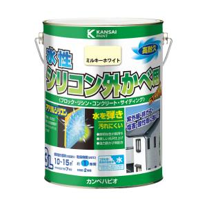 カンペハピオ KANSAI カンペハピオ 水性シリコン外かべ用 ミルキーホワイト 3L
