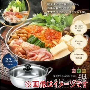 カクセー Kakusee カクセー 四季彩 IH対応 卓上 ちゅうぶり 鍋 22cm FSC-06
