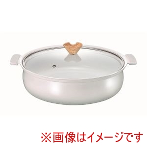 カクセー Kakusee カクセー コロント IH対応セラミックコーティング卓上鍋 28cm グレー CT-26