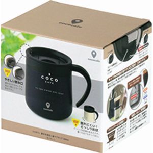 カクセー Kakusee カクセー CC-19 ココカフェ蓋付き真空二重マグカップ300mlネイビー φ90x120xH100