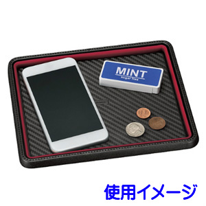 カーメイト CARMATE カーメイト DZ432 ノンスリップパッド トレータイプ Lサイズ カーボン調 レッド