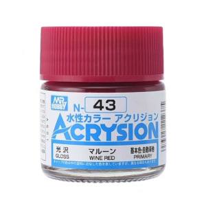 GSIクレオス ミスターホビー N43 新水性カラー アクリジョンカラー マルーン GSI クレオス