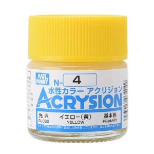 GSIクレオス ミスターホビー N004 新水性カラー アクリジョンカラー イエロー 黄 GSI クレオス