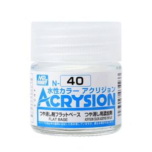 GSIクレオス ミスターホビー N040 新水性カラー アクリジョンカラー ツヤ消し済フラットベース GSI クレオス