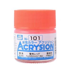 GSIクレオス ミスターホビー N101 新水性カラー アクリジョンカラー 蛍光レッド GSI クレオス