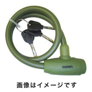 五輪工業 ゴリン GORIN ゴリン GR ウェーブワイヤー錠 60cm カーキ 70192 227W GORIN 五輪工業