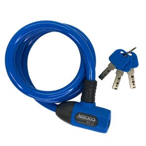 ニッコー NIKKO ニッコー エラストマーワイヤー錠 ブルー 90cm 70266