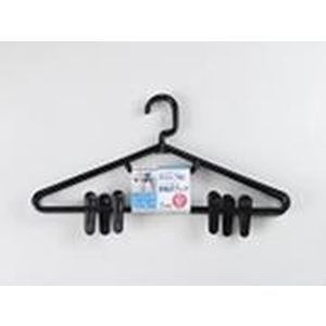 サワフジ SAWAFUJI サワフジ スマートハンガークリップ付 3本組 ブラック SMC-03