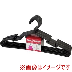 サワフジ SAWAFUJI サワフジ シンプル ハンガー 10P ブラック SI-10B