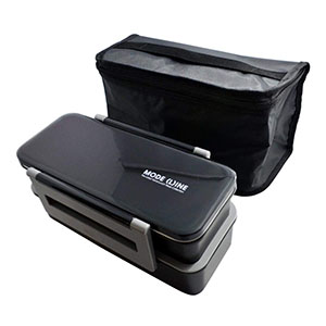 スケーター SKATER スケーター デカ2段ランチボックス モードライン ブラック 1300ml 箸付き KCPJW13