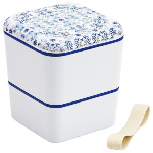 スケーター SKATER スケーター 天平文様 夢幻 濃青 メラミン蓋ランチBOX 2段 SLBWS6M