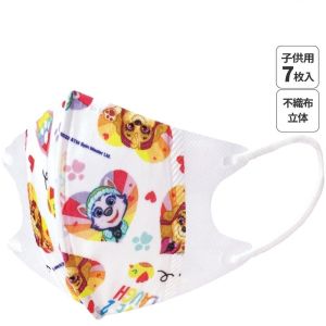 スケーター SKATER スケーター パウパト レスキュー 子供用 不織布 立体マスク 7枚入 MSKS3N