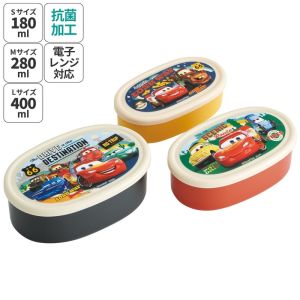 スケーター SKATER スケーター カーズ24 抗菌シール 容器 3個セット入れ子式 SRS3SAG SKATER