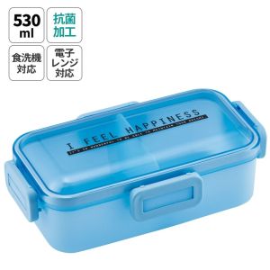 スケーター SKATER スケーター シースルー ブルー 抗菌ふわっと弁当箱 530ml PFLB6AG
