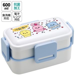 スケーター SKATER スケーター チェゴシム 抗菌食洗機対応ふわっと弁当箱 2段 PFLW4AG