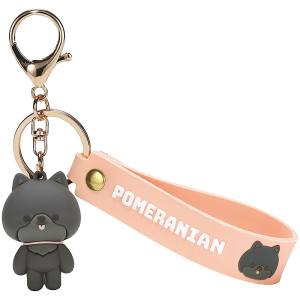 スケーター SKATER スケーター POMERANIAN ラバーマスコット付き キーホルダー ZRMKH1