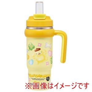 スケーター SKATER スケーター ポムポムプリン ぷっくりバルーン ハンドル付き ストロー タンブラー 830ml STSTB9