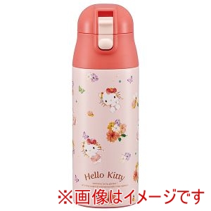 スケーター SKATER スケーター キティ パステル水彩花柄 超軽量 ワンプッシュ ステンレス マグ 360ml SDPC4