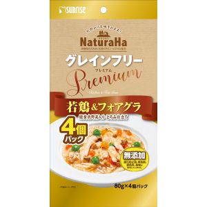 マルカン MG マルカン ナチュラハ グレインフリー Premium 若鶏&フォアグラ 緑黄色野菜入り とろみ仕立て 80g×4個パック