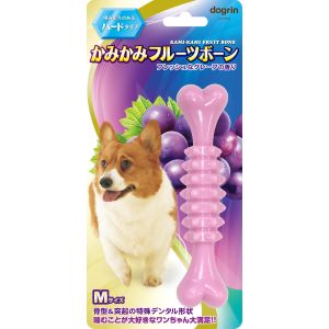 スーパーキャット SuperCat スーパーキャット かみかみフルーツボーン グレープ M ハードタイプ 犬 おもちゃ デンタルケア