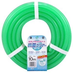 三洋化成 サンヨー KC-15195L10G 抗菌クリアホース 長さ10m 内径15×外径19.5mmグリーン