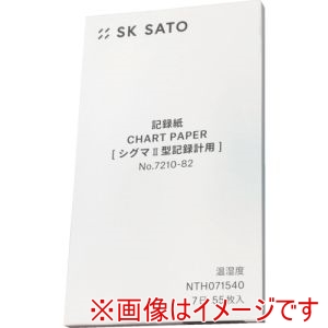 佐藤 佐藤 7210-82 記録紙 シグマ2型温湿度計用7日巻 7210-82 55枚入